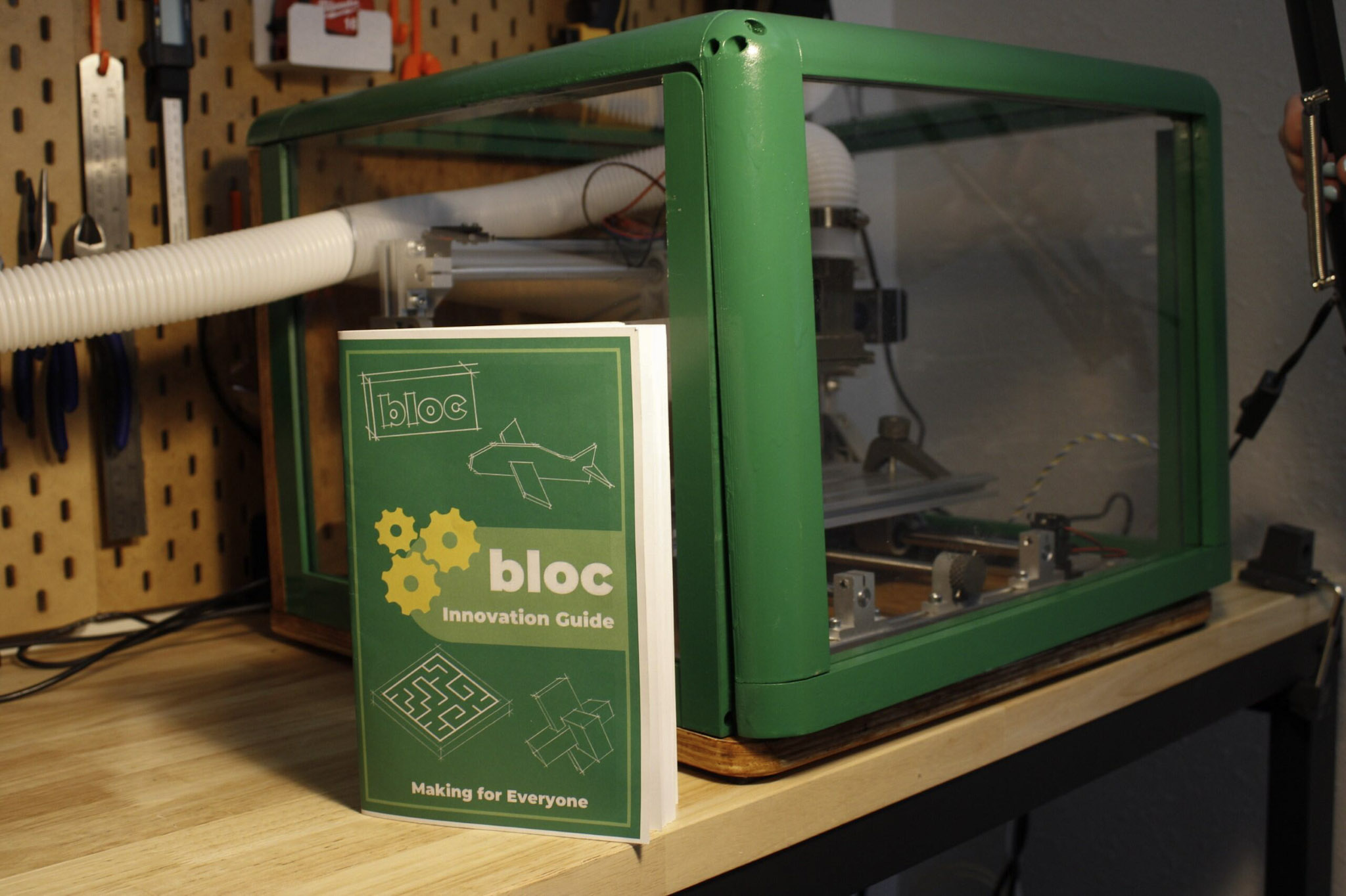 Innovation guide with enclosure